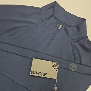 G/Fore Luxe Quarter Zip Men Size Medium Twilight Navy Blue Mid Layer Long Sleeve